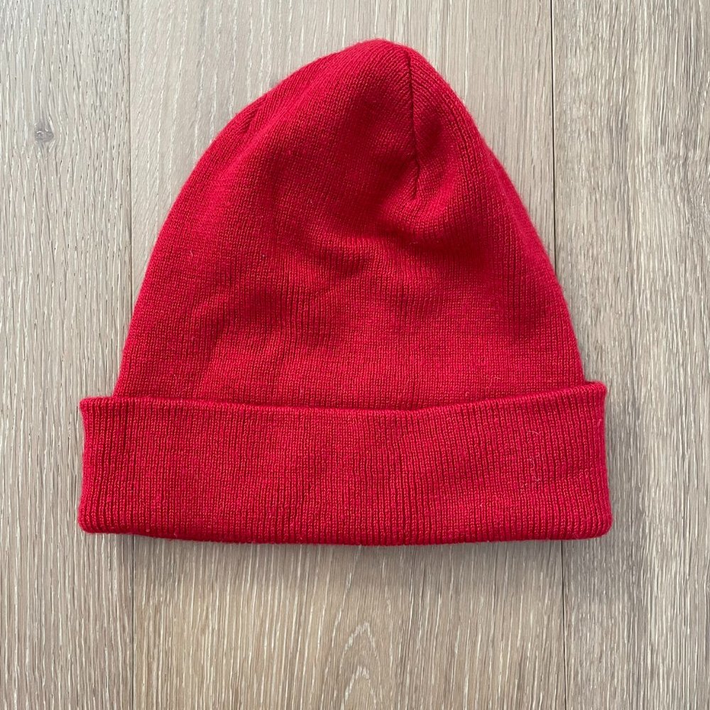 Port and Company Beanie Hat Red Knit Mt. Hood Highway 26 Oregon Snowboarding Ski - Picture 3 of 11